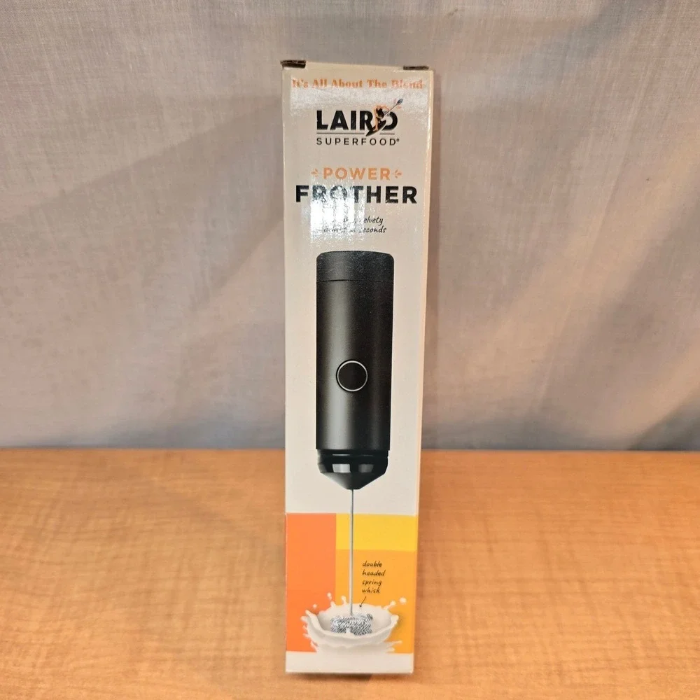 Laird Superfood Power Frother‎ Double Whisk Blender, 19,000 RPM Compact